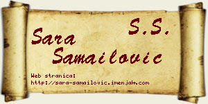 Sara Samailović vizit kartica